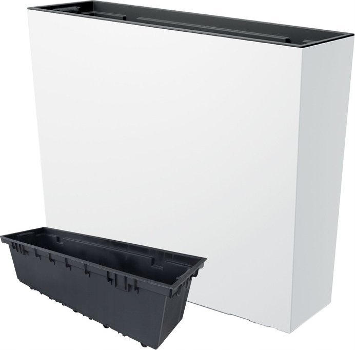 Doniczka wysoka DUC600T Skrzynka tarasowa Donica z wkładem Biała