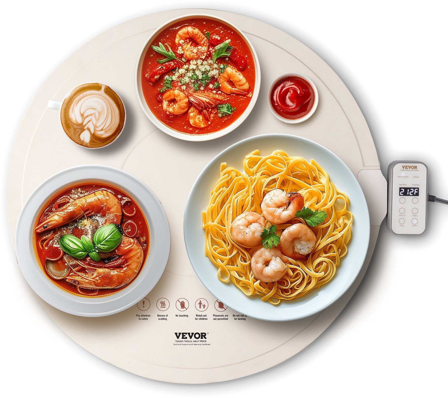 Elektryczna Mata Grzewcza do Podgrzewania Żywności 600 x 600 x 145 mm