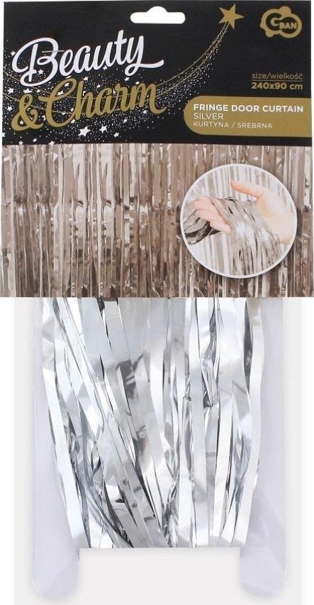 GoDan Kurtyna dekoracyjna srebrna 90x240cm