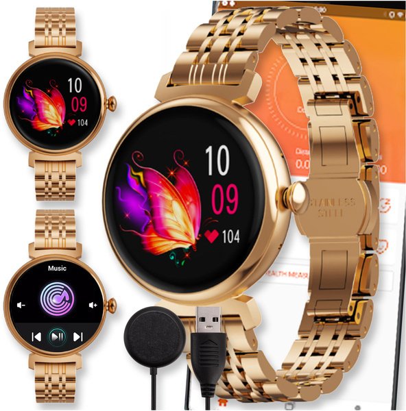 SMARTWATCH ZEGAREK WATCH ROZMOWY DAMSKI AMOLED MENU PL SPORT ATM SPORTOWY DM70