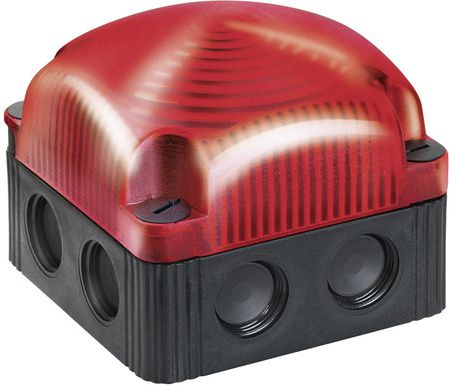Werma Sygnalizator ostrzegawczy czerwony 115-230V AC LED stały IP66 (853.100.60)