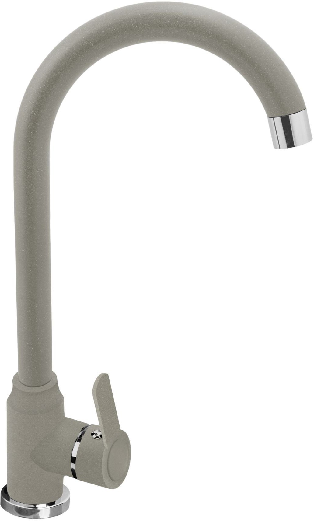 Pyramis Zlew. SPARTA PLUS (78x48), 1 1/2B 1D szary + Bateria LUNGO