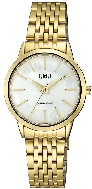 Zegarek Q&Q Q01A-002P damski elegancki tarcza z masy perłowej .