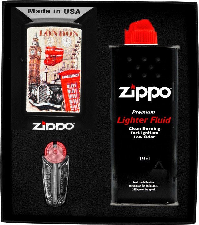 Zestaw ZIPPO Zapalniczka LONDON DESIGN Prezentowy No1