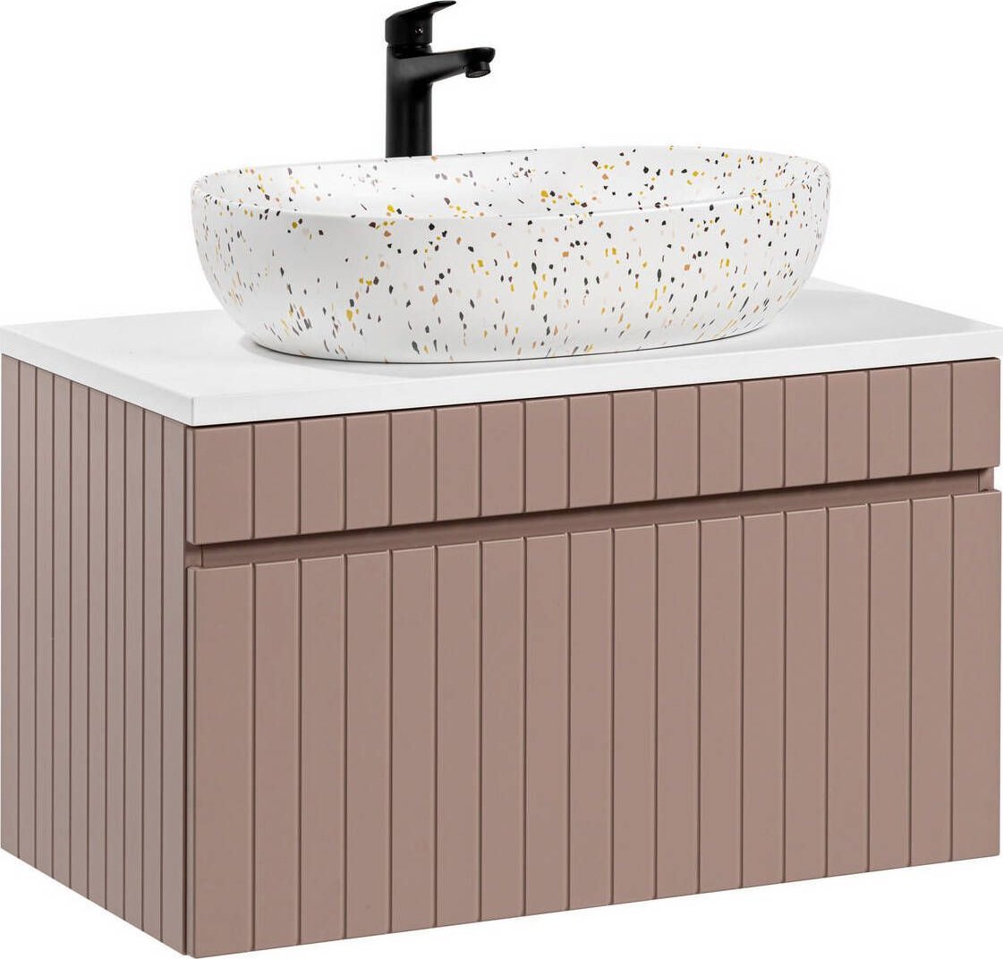 Comad Szafka nastawna z umywalką, Iconic, 80x46x46 cm, różowy, mat