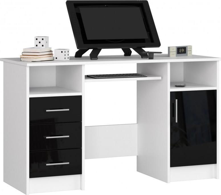 Biurko Fabryka Mebli Akord Ana Biało-Czarne 124 cm x 52 cm