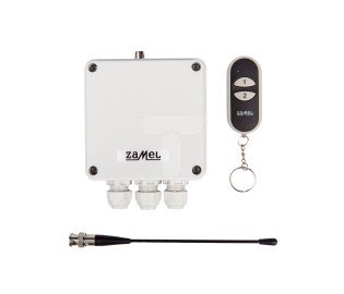 Zamel Radiowy wyłącznik sieciowy dwukanałowy z pilotem RWS-211D/N