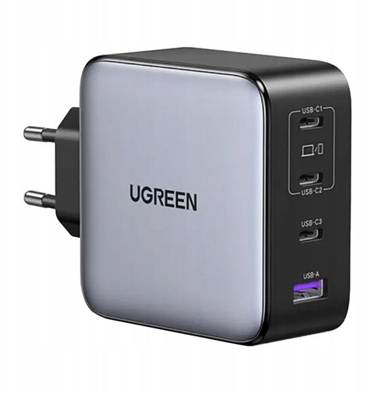 Ładowarka sieciowa UGREEN GaN 200W USB-A, 3xUSB-C (szara)