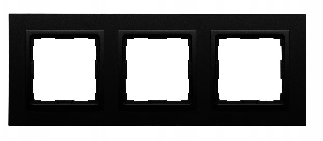 KOS VENA2 Ramka trzykrotna tworzywo lakierowane czarny mat 520983