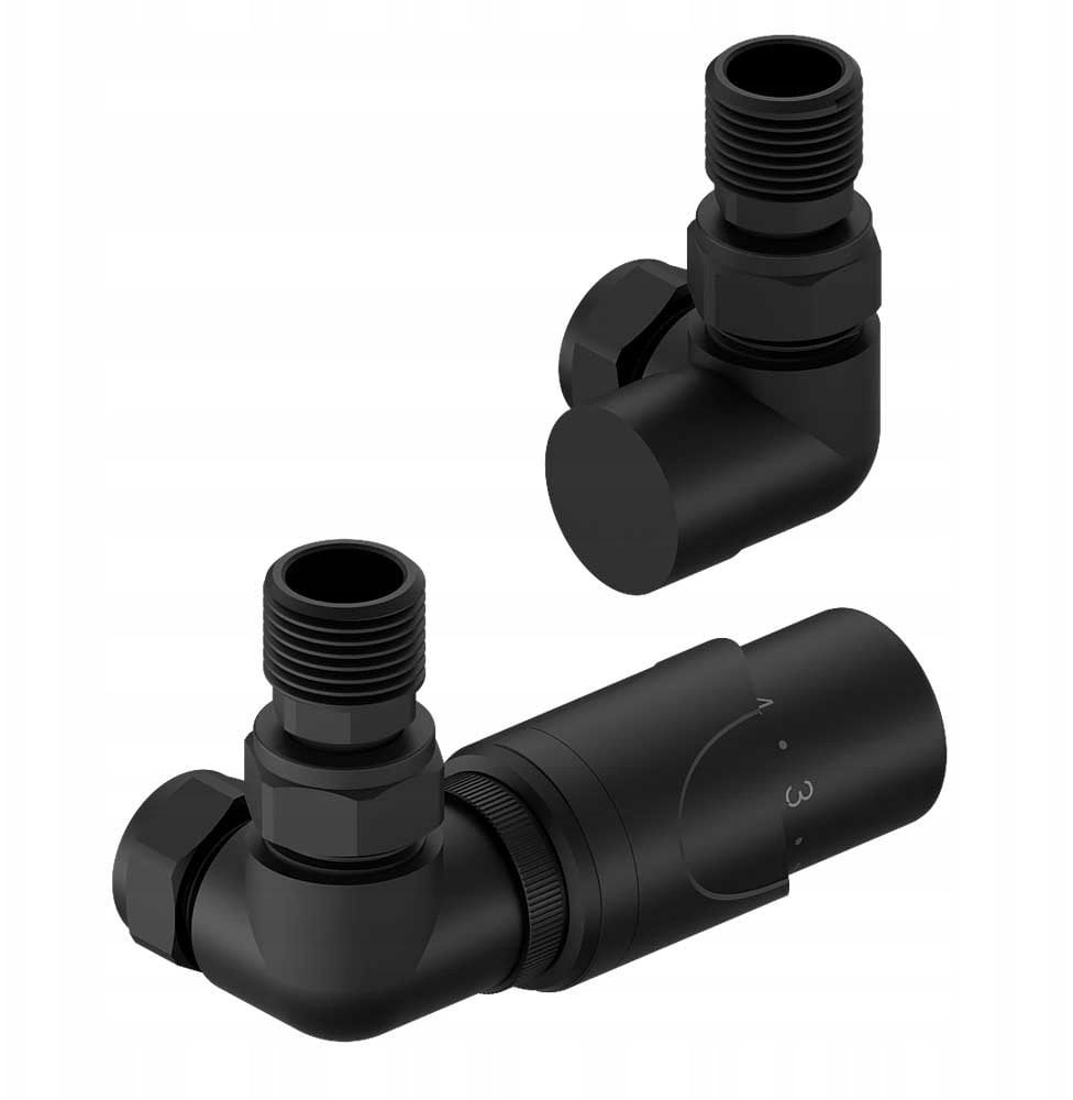 Tully zestaw termostatyczny trójosiowy czarny TZTT/C