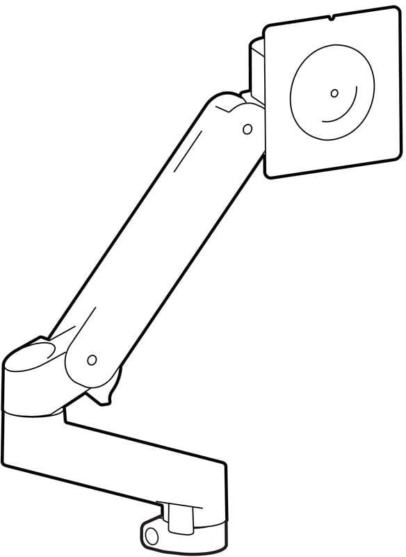 Ergotron Zestaw rozszerzający ramię monitora LX Pro Biały (98-734-290)