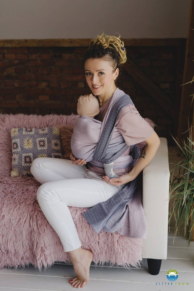 Little Frog Chusta tkana Little Frog - Lovely Lavender 7 (5.2 m.)