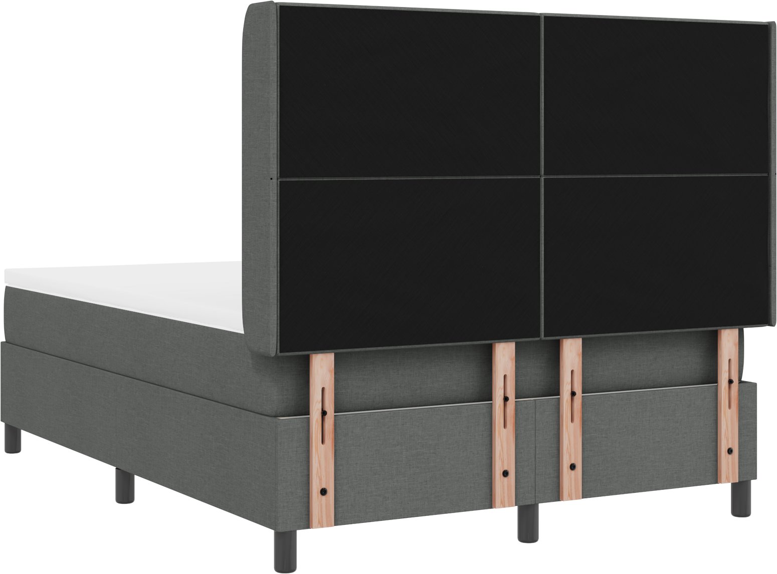 Łóżko wigilijne z materacem vidaXL Szare 140x200 cm Tkanina