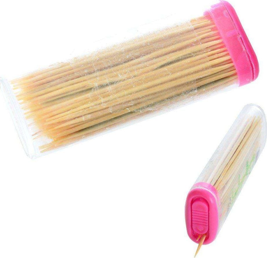 Orion Wykałaczki DREWNIANE w pudełku etui zestaw 60 sztuk