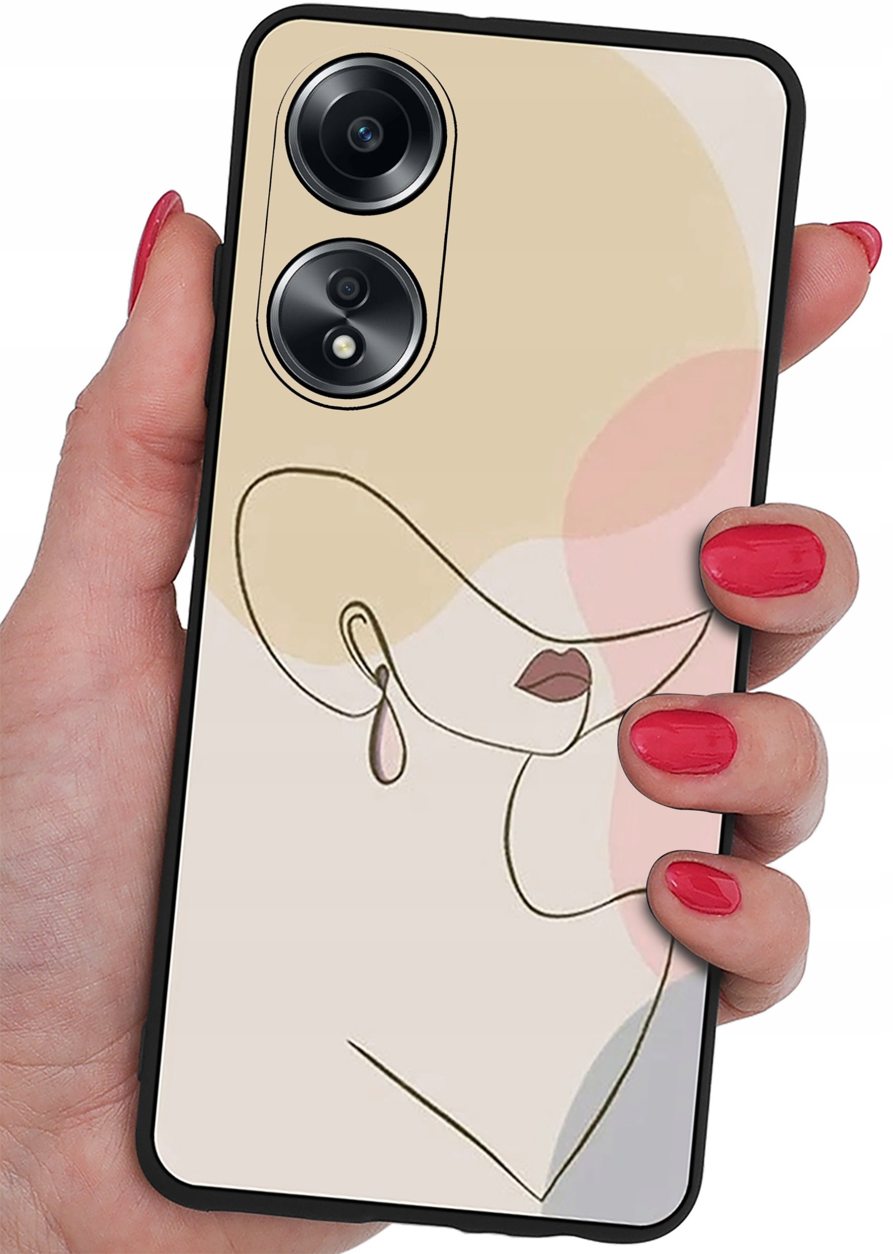 Etui do Oppo A38 4G CASE WZORY SOFT MATT PLECKI + SZKŁO OCHRONNE 9H
