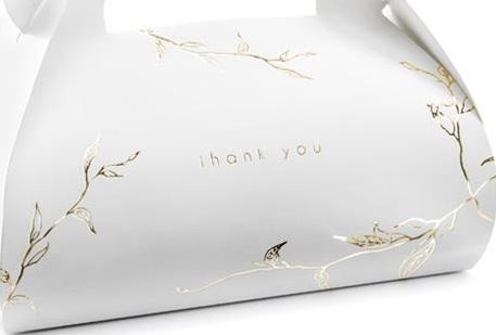 Party Deco Ozdobne pudełko na ciasto, gałązki, złote, 16x8,5x9,5 cm, 10 szt. uniwersalny