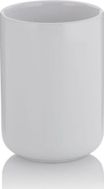 Kela Ceramiczny kubek łazienkowy śred. 7,5 cm wys. 10 cm biały