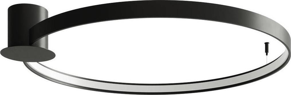 Lampa sufitowa Thoro Plafoniera LAMPA sufitowa RIO TH.132 Thoro metalowa OPRAWA pierścień LED 50W 4000K plafon okrągły ring czarny