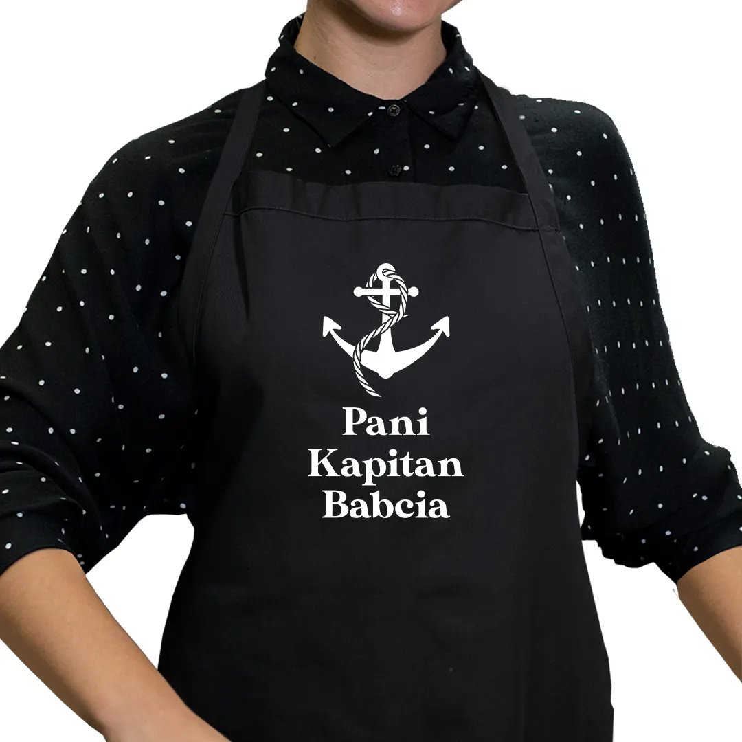 Pani Kapitan Babcia - fartuch z nadrukiem