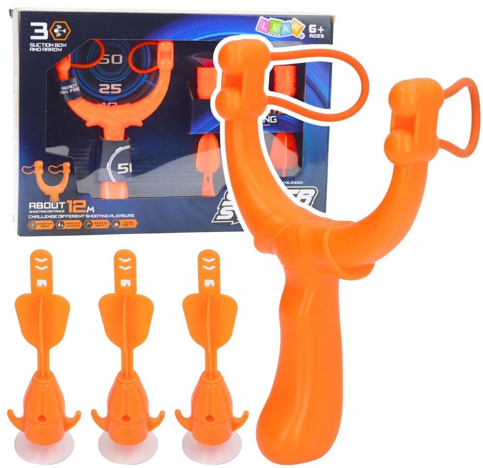 Zestaw Do Strzelenia Gra Zręcznościowa Proca Strzałki Z Przyssawkami 3 szt. EDUKAMP