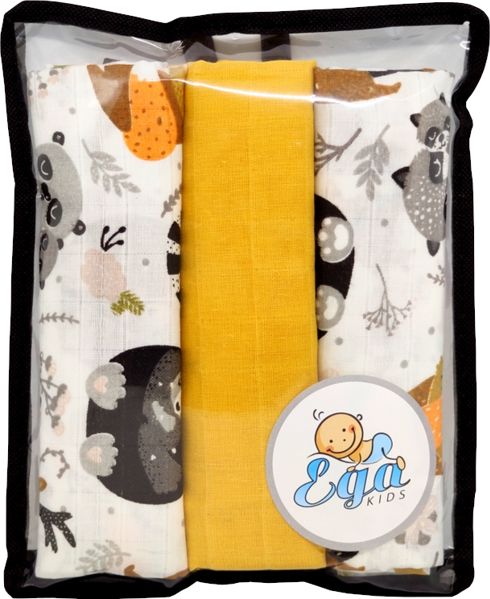EgaKids Pieluszki Muślinowe Bawełniane 60x80cm 3 szt.