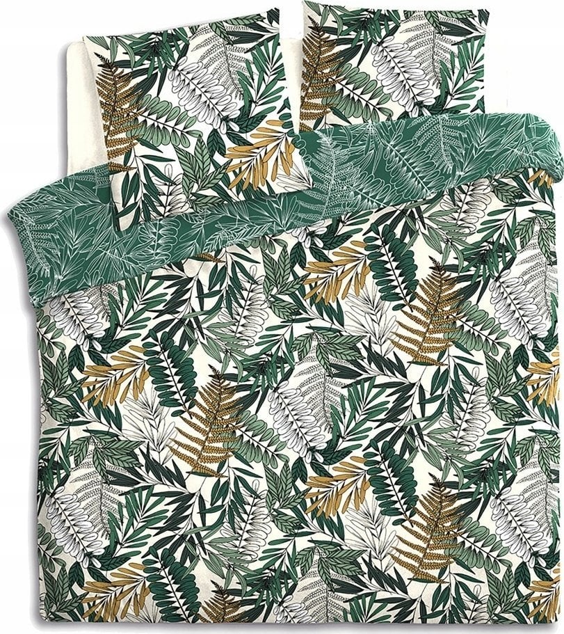 Atmosphera Komplet pościeli bawełnianej TROPIK, motyw liści, 240x220 cm