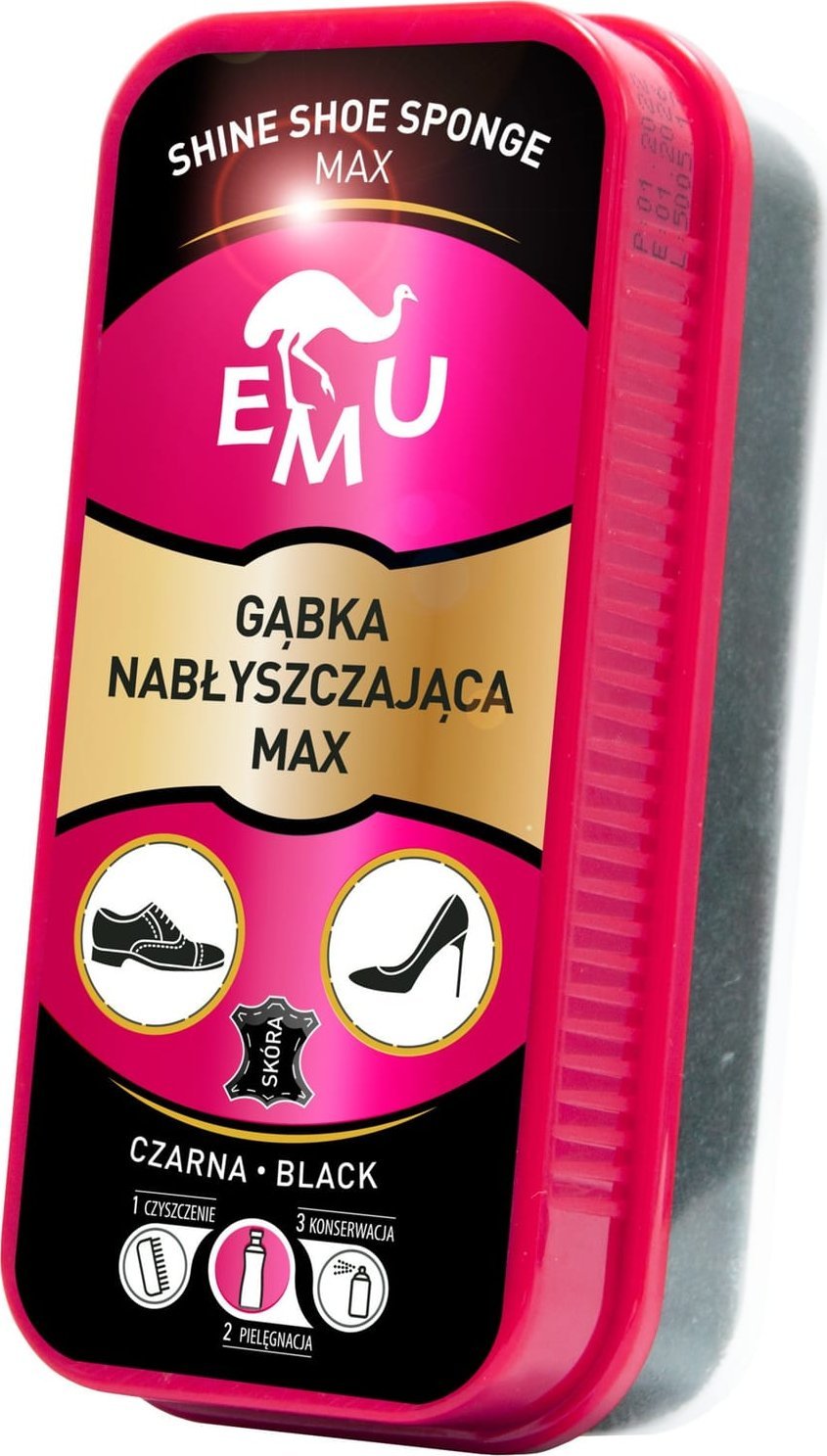 Vaco EMU Gąbka nabłyszczająca do butów Max Czarna