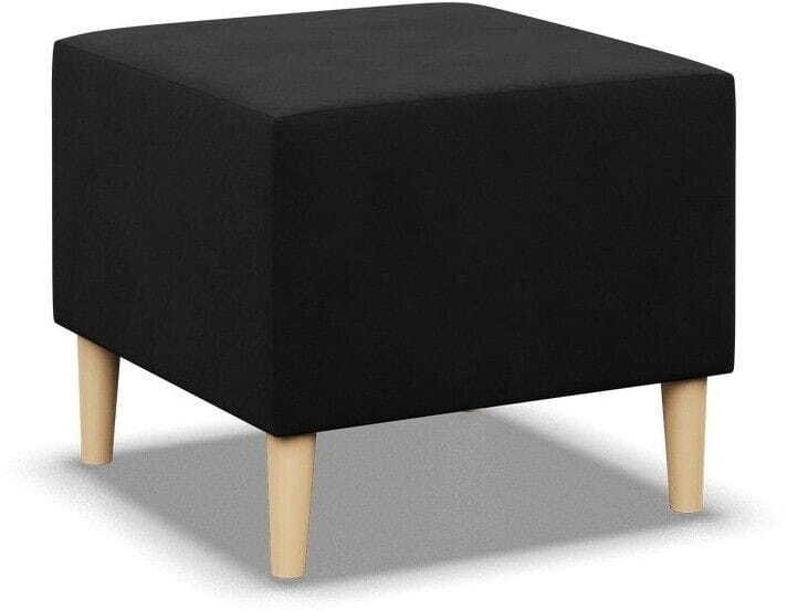 Adams Group Pufa, podnóżek, MILO, mikrofibra, 51x51x40 cm, czarny