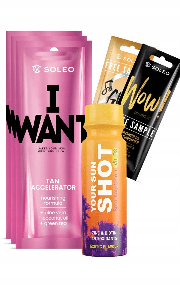 Soleo I Want 3x15ml Przyspieszacz Opalania + Gratisy