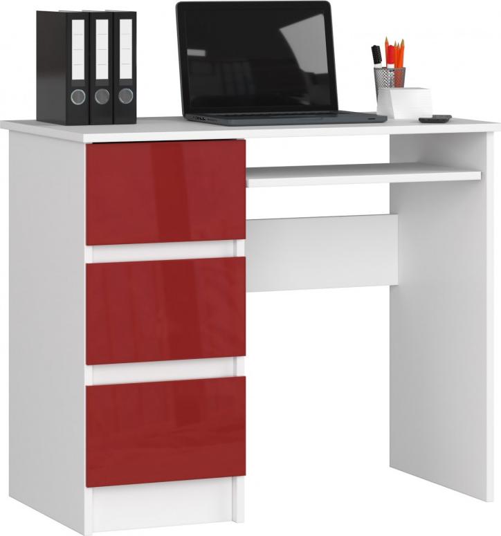Biurko Fabryka Mebli Akord A-6 Czerwone z połyskiem 90 cm x 50 cm