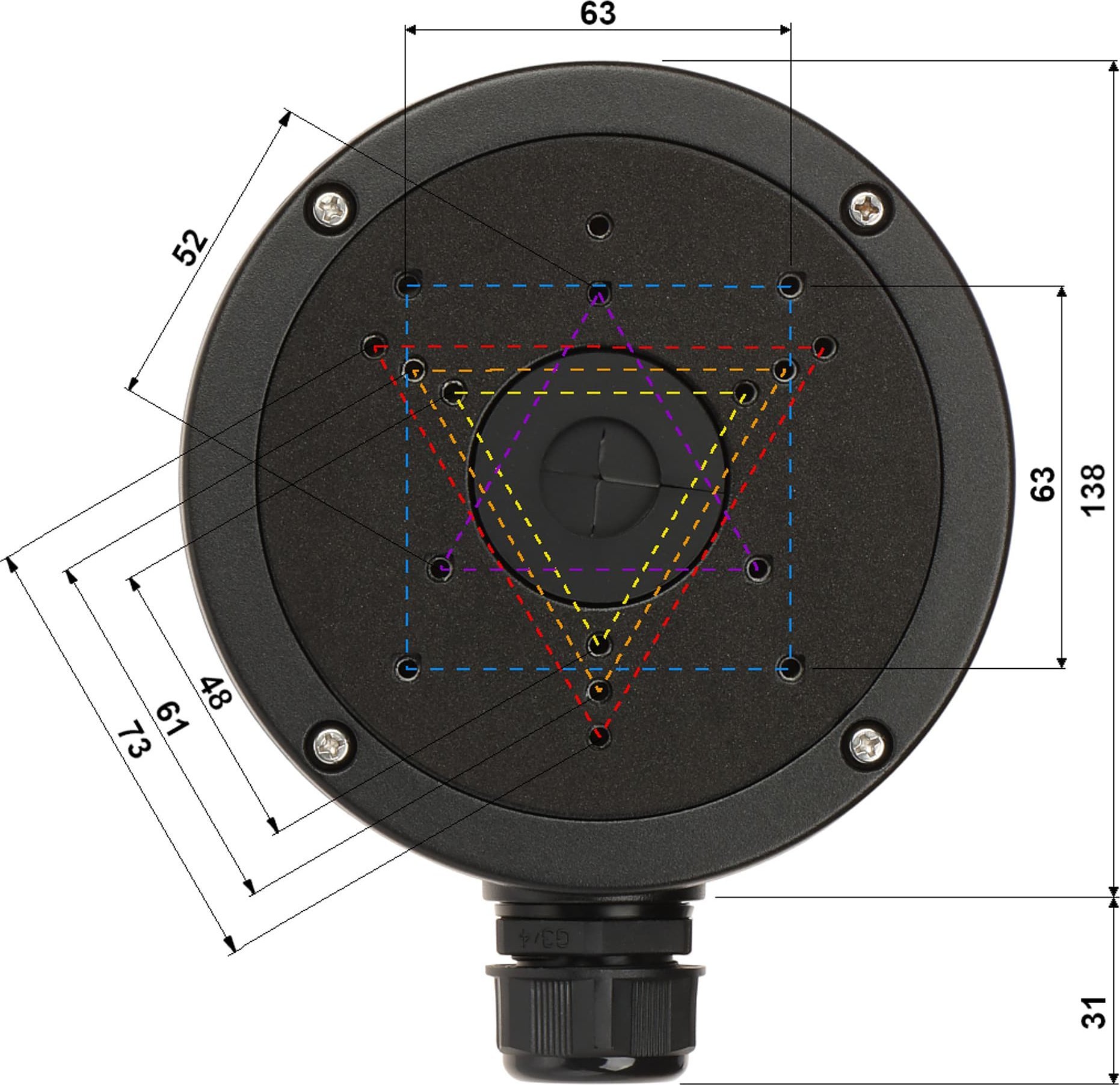 Hikvision UCHWYT DO KAMER KULISTYCH DS-1280ZJ-S(BLACK) Hikvision