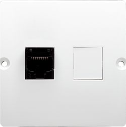 Kontakt-Simon Gniazdo telefoniczne Simon Basic pojedyncze RJ12 biały (BMT1.02/11)