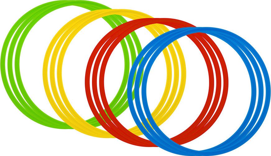 Obręcze treningowe 45cm 12szt. / KT12-45RGBY