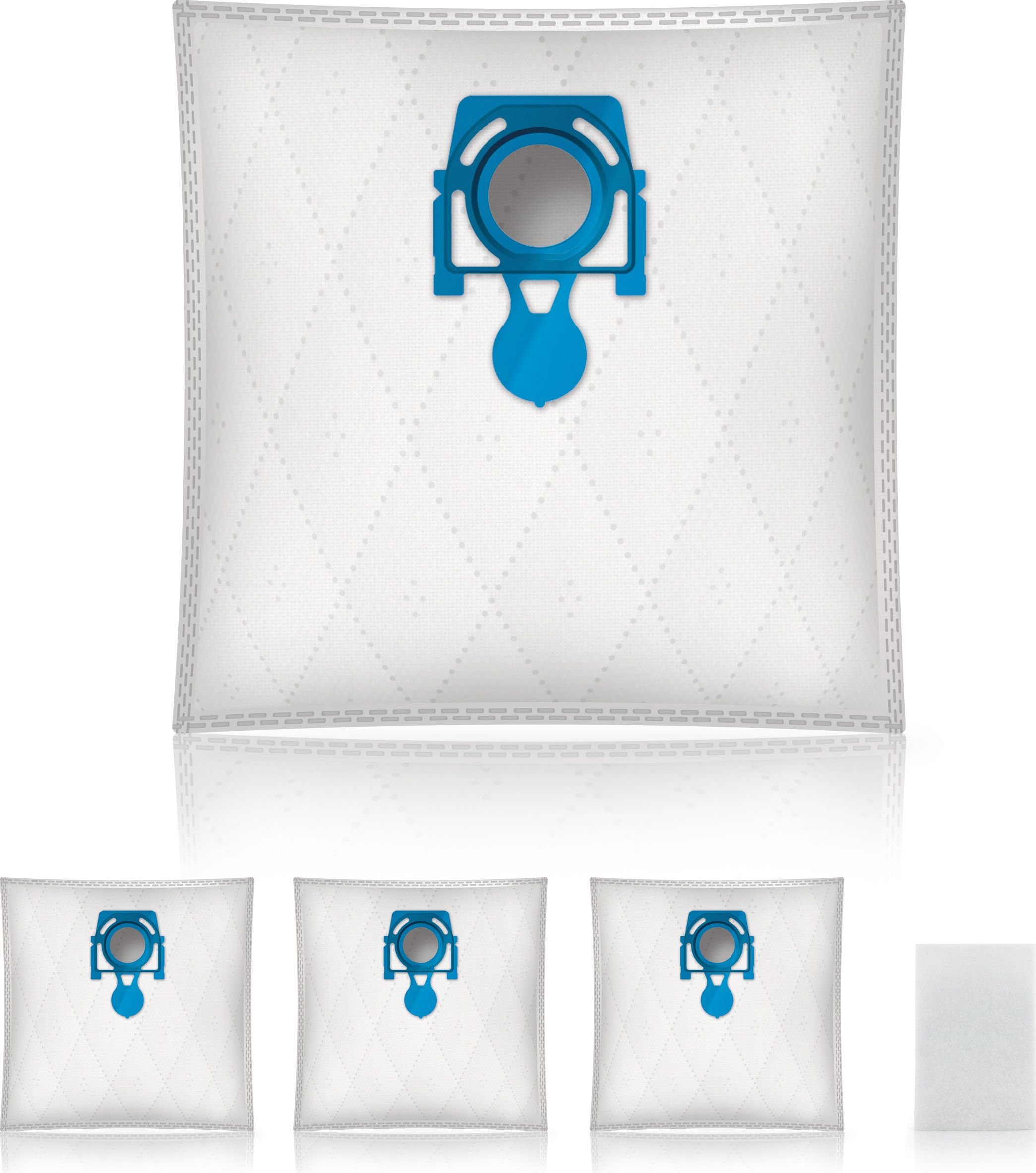 Worek do odkurzacza Wessper do Zelmer Meteor, 49.4020, ZVCA100, Safbag Niebieski, ZMB02K -syntetyczne 4 sztuki + filtr