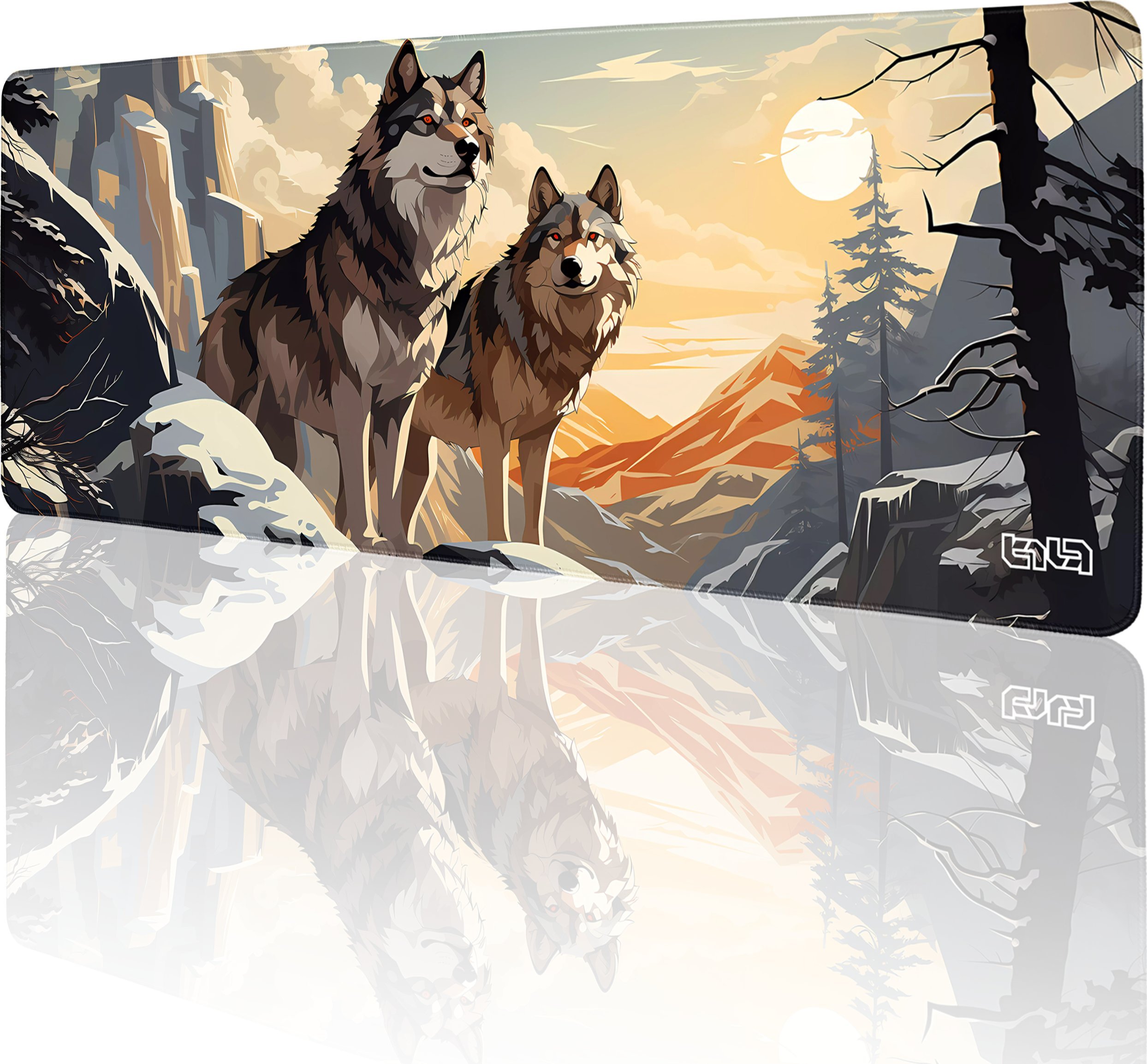 Podkładka Tilt PODKŁADKA POD MYSZ GAMINGOWA Wilcze Lądy 80x30 TILT Wytrzymała XXL Prezent