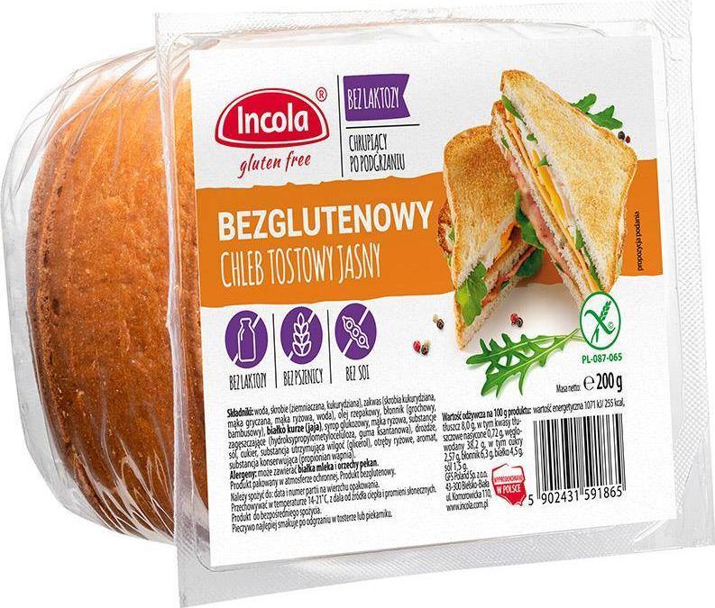 GFS Poland Chleb tostowy jasny bezglutenowy 200 g