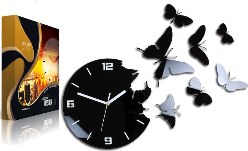 ModernClock Zegar ścienny MOTYLE 3D