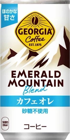 Kawa Georgia Emerald Mountain Blend Au Lait Coffee 185ml - Coca Cola Japan