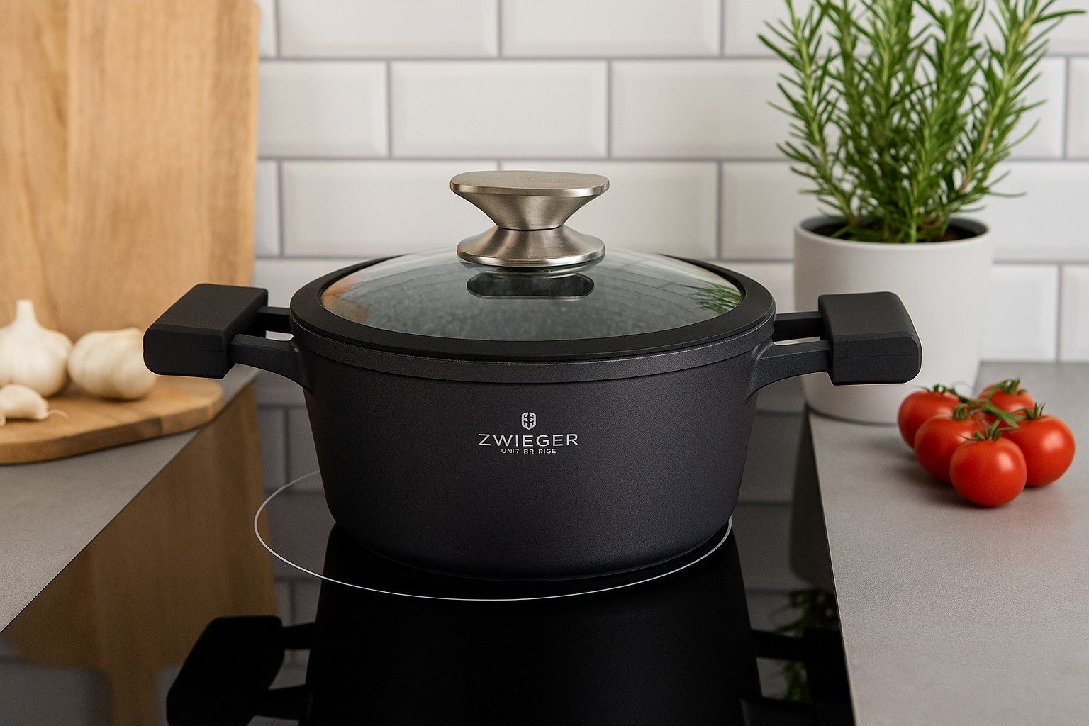 Garnek z pokrywką 28cm Black Stone