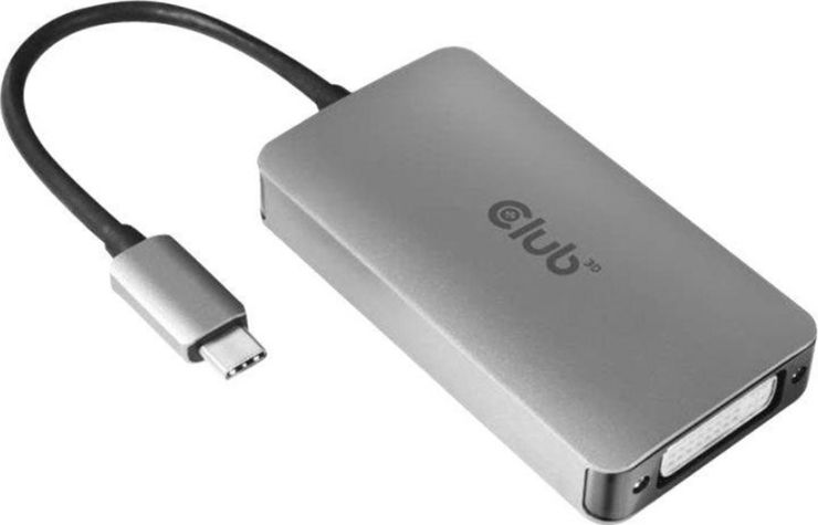 Adapter USB Club 3D USB-C - DVI Srebrny (CAC-1510)