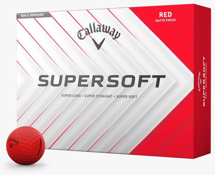 Matowe piłki golfowe CALLAWAY SUPERSOFT (czerwone)