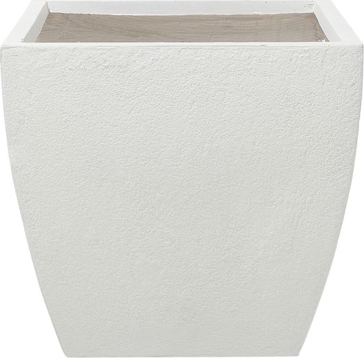 Beliani Doniczka 53 x 53 x 51 cm biała ORICOS