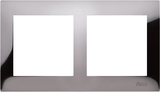 Kontakt-Simon Ramka podwójna metalowa 87 x 153mm stalowy ciemny (DR2/67)