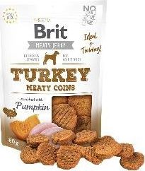 Brit Brit Jerky Turkey Meaty Coins - Indyk - przysmak dla szczeniąt - 80g