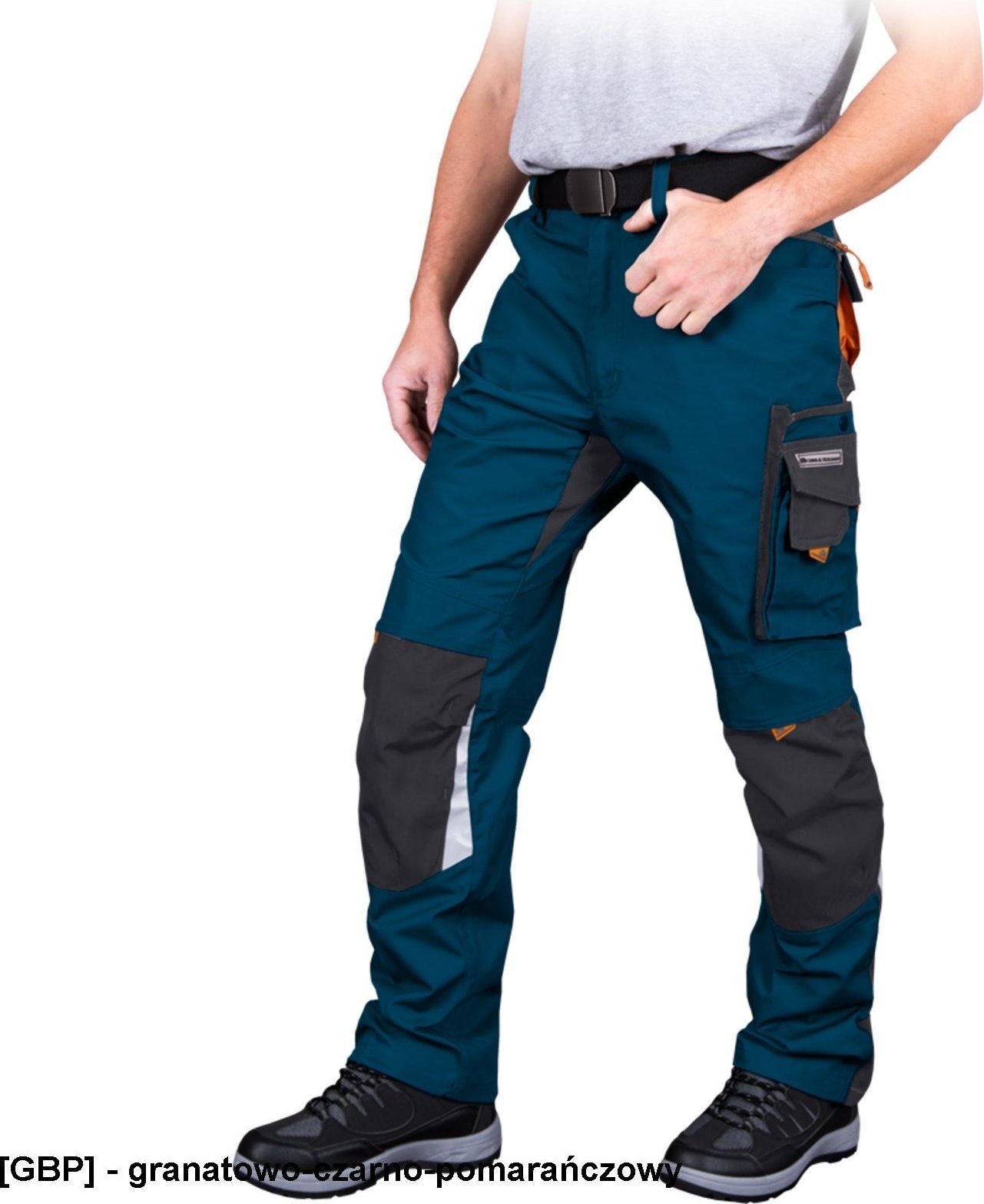 Leber&Hollman LHNAT - spodnie ochronne do pasa - granatowo-czarno-pomarańczowy 50