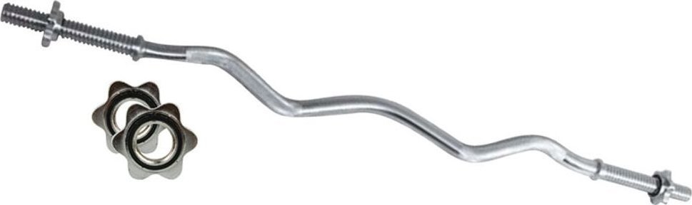 Kettlebell SKO Curl barbell TOORX BCV-120 120cm D25mm -2 pcs star shaped safety collar