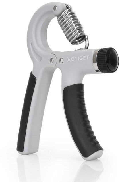 Ściskacz do rąk z regulacją oporu 20-50 kg do ćwiczeń dłoni, rehabilitacji szaro-czarny UNIWERSALNY