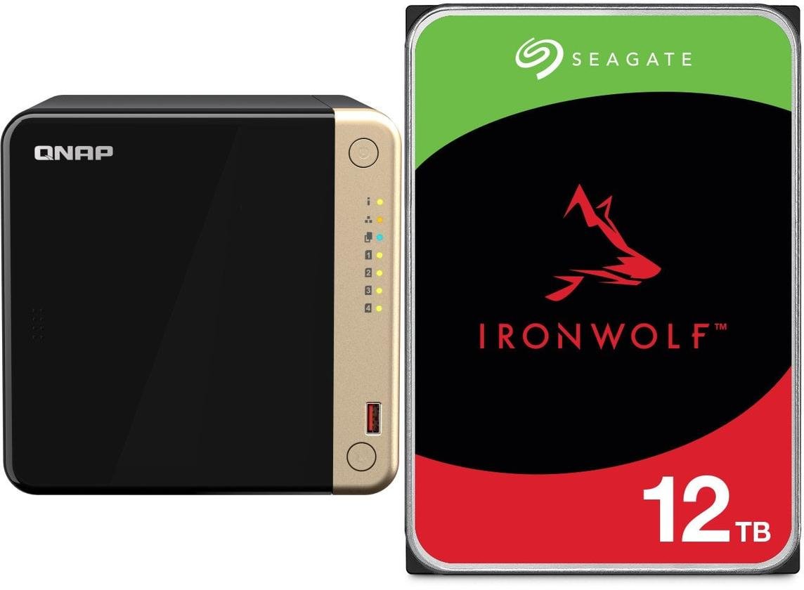 Serwer plików Qnap TS-464-8G + Seagate IronWolf 12TB (ST12000VN0008)