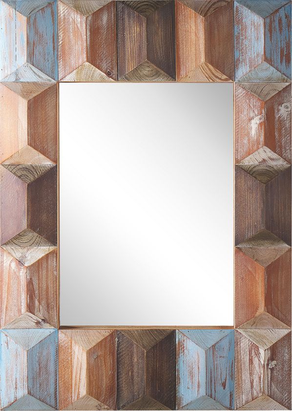 Beliani Lustro ścienne 63 x 90 cm wielokolorowe HIZOTE