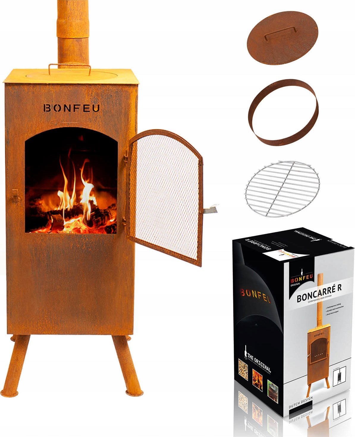 Palenisko ogrodowe Rojaplast BONFEU KOMINEK OGRODOWY BONCARRÉ RDZAWY